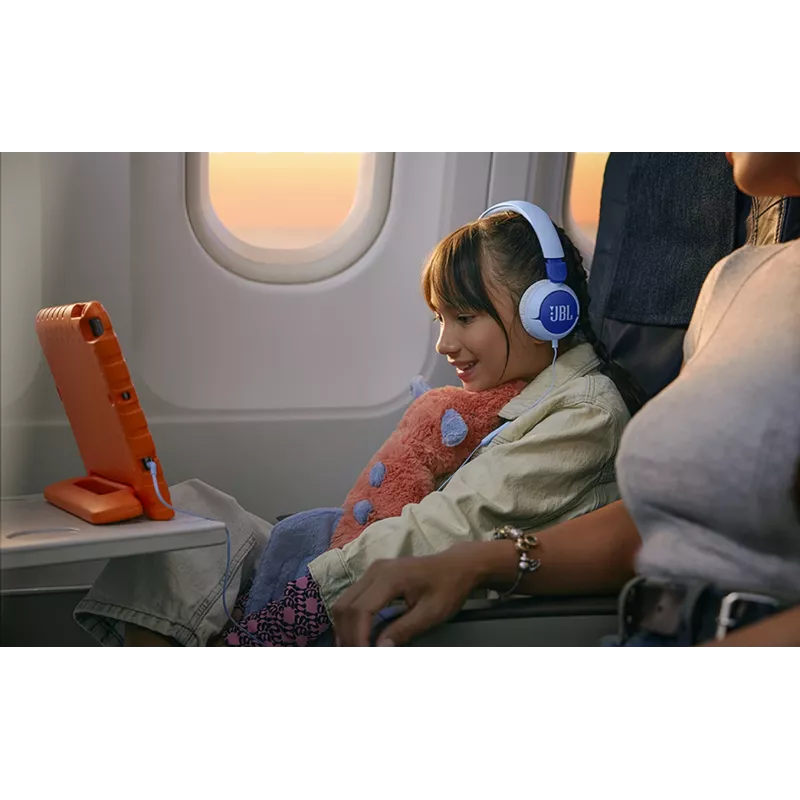 JBL Junior 320 Headset káblový cez hlavu hovory/hudba modrá