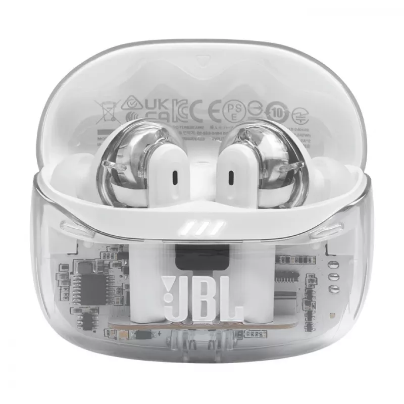 JBL Tune Beam 2 Ghost Edition Headset bezdrôtový do uší hudba/každodenné použitie Bluetooth biela