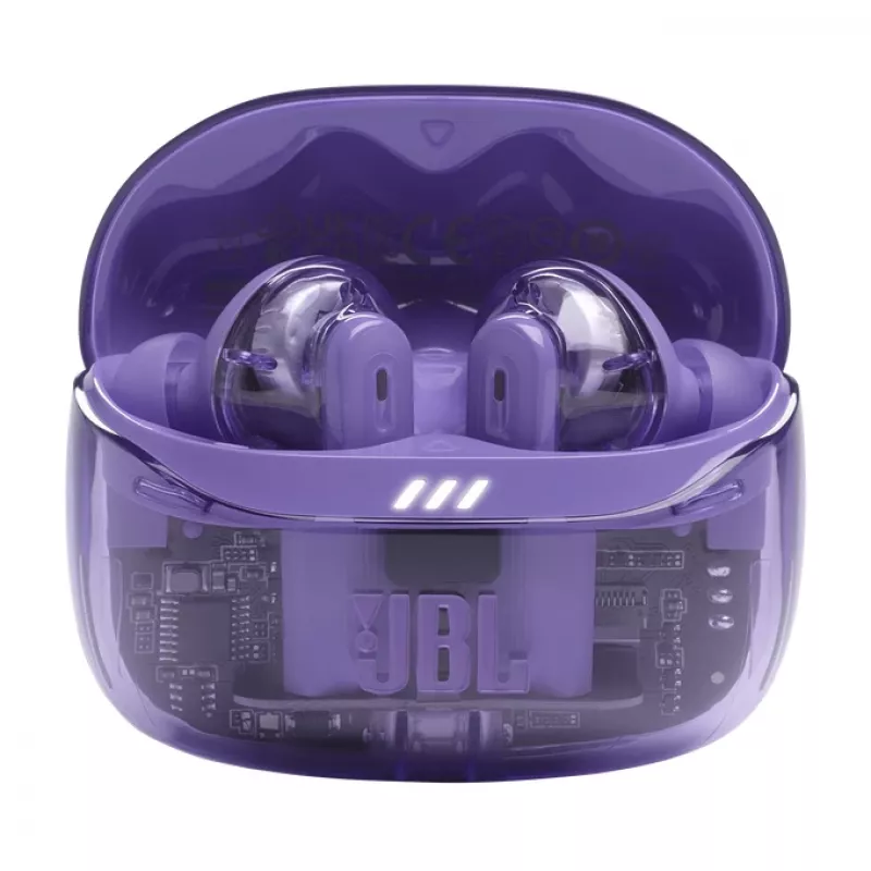 JBL Tune Beam 2 Ghost Edition Headset bezdrôtový do uší hudba/každodenné použitie Bluetooth fialová