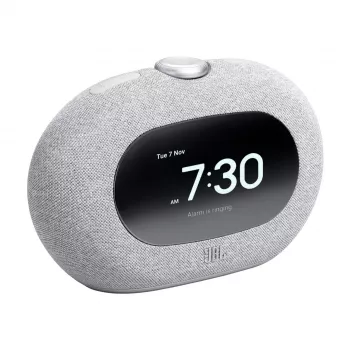 Rádiobudík JBL Horizon-3 — DAB/DAB+/FM, 5 W RMS, LCD displej, 65–20000 Hz, otočný regulátor hlasitosti, sivá