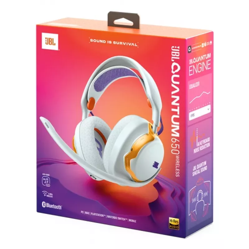 JBL Quantum 650 Headset bezdrôtový cez hlavu herný USB Type-C Bluetooth tyrkysový