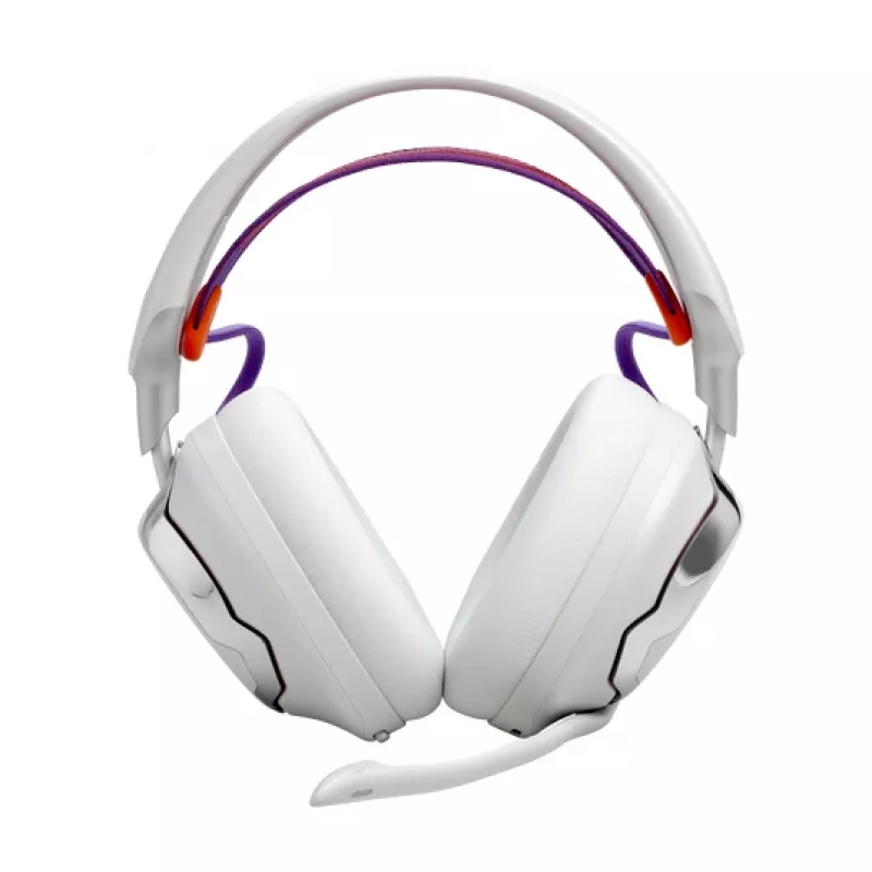 JBL Quantum 950 Headset bezdrôtový cez hlavu herný USB Type-C Bluetooth nabíjacia stanica oranžový, strieborný, biely