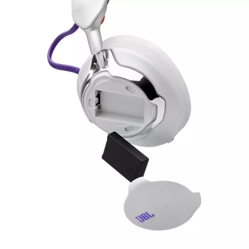JBL Quantum 950 Headset bezdrôtový cez hlavu herný USB Type-C Bluetooth nabíjacia stanica oranžový, strieborný, biely