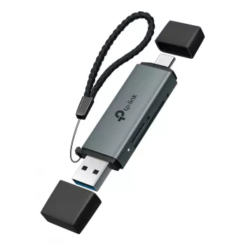 Čítačka kariet TP‑LINK UA430D USB 3.1 — podpora MicroSD/SD, 200 Mbit/s, čierna, 75×22,9×9,3 mm
