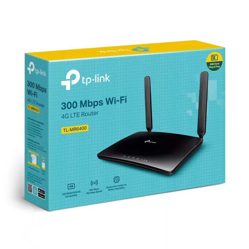 TP-Link TL-MR6400 WLAN router Fast Ethernet single-band (2,4 GHz) 4G čierny