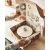 Tefal liatinová servírovacia panvica LOV E25972, okrúhla 3,8 l, 28 cm, béžová