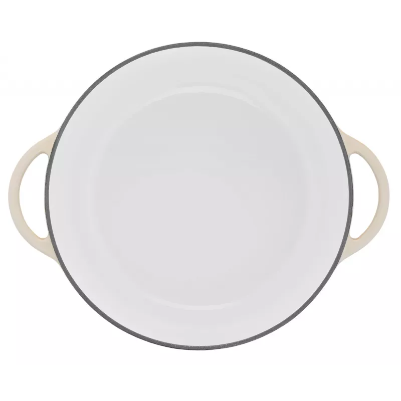 Tefal liatinová servírovacia panvica LOV E25972, okrúhla 3,8 l, 28 cm, béžová