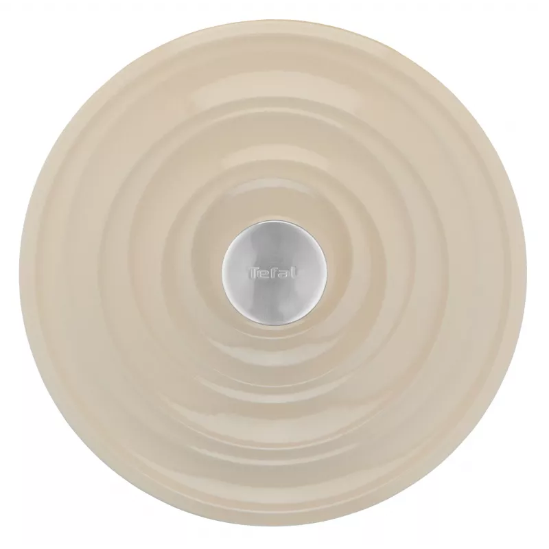 Tefal liatinová servírovacia panvica LOV E25972, okrúhla 3,8 l, 28 cm, béžová