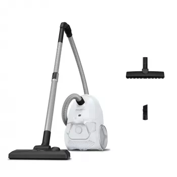 Bezvreckový podlahový vysávač ROWENTA Compact Power RO3957EA — 900 W, suché vysávanie, 3 l kombinovaná nádoba na prach, hygienický filter, biela