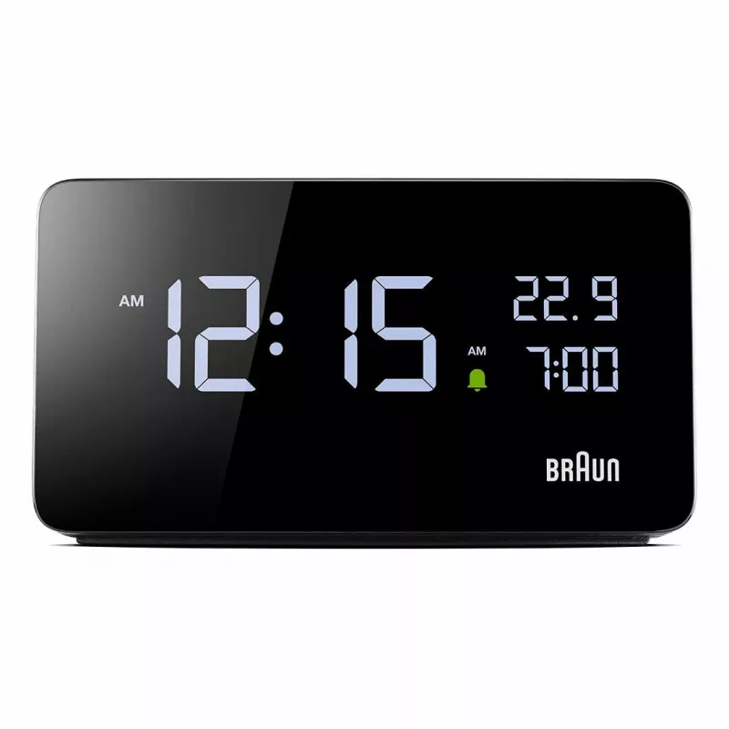 Braun BC20BEU nástenné/stolné hodiny digitálne hodiny obdĺžnikové čierne