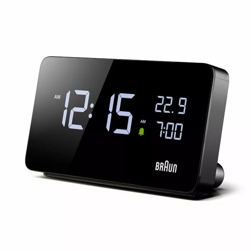 Braun BC20BEU nástenné/stolné hodiny digitálne hodiny obdĺžnikové čierne