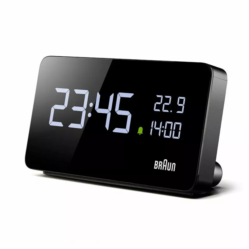 Braun BC20BEU nástenné/stolné hodiny digitálne hodiny obdĺžnikové čierne