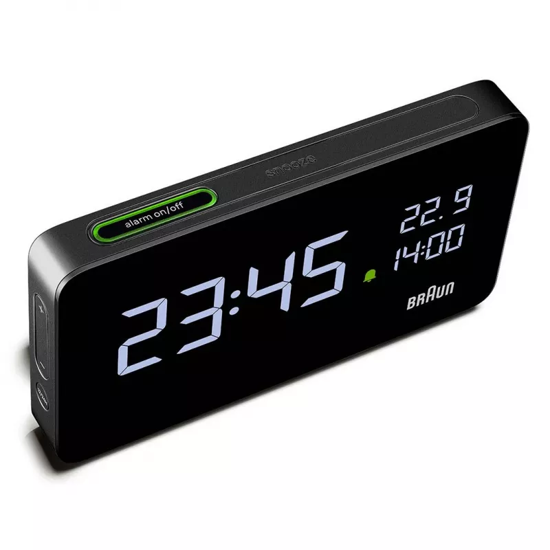Braun BC20BEU nástenné/stolné hodiny digitálne hodiny obdĺžnikové čierne