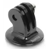 Adaptér na statív pre akčné kamery HAMA model 00004565, závit 1/4 palca, čierny