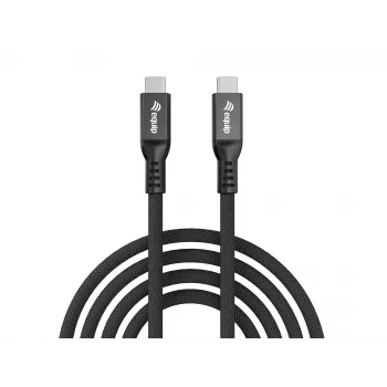USB4 Gen 4x2 C‑na‑C kábel EQUIP 1,2 m, 80 Gbit/s, PD240W, 8K@60Hz, čierny