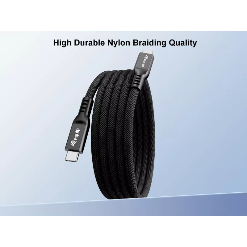 USB4 Gen 4x2 C‑na‑C kábel EQUIP 1,2 m, 80 Gbit/s, PD240W, 8K@60Hz, čierny
