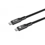 USB4 Gen4x2 C‑na‑C kábel EQUIP 2 m, 80 Gbit/s, PD 240 W, 8K@60Hz, čierny