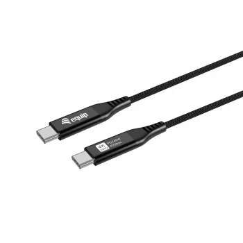 Equip USB 4 ultra tenký C‑na‑C kábel, 1,2 m, PD240W, 4K/60Hz, 40 Gbps, čierny