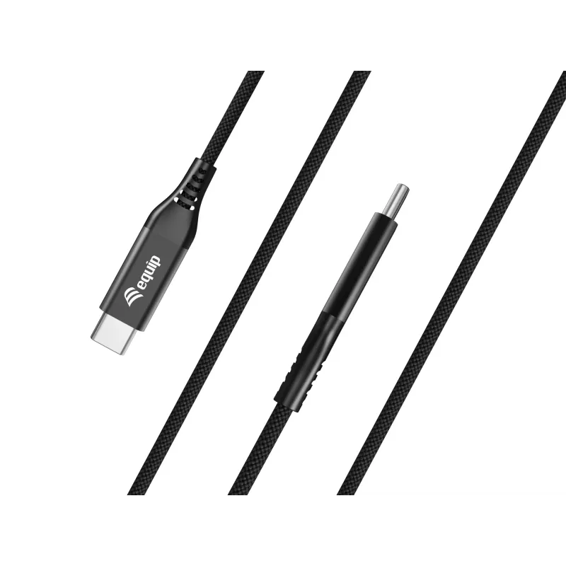 Equip USB 4 ultra tenký C‑na‑C kábel, 1,2 m, PD240W, 4K/60Hz, 40 Gbps, čierny