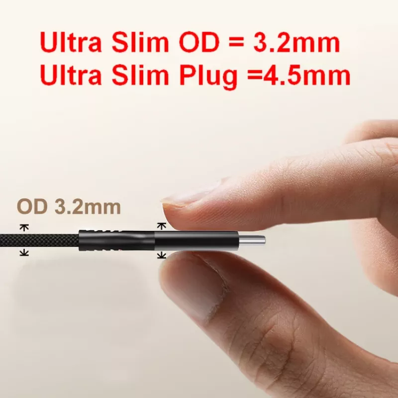 Equip USB 4 ultra tenký C‑na‑C kábel, 1,2 m, PD240W, 4K/60Hz, 40 Gbps, čierny