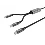 USB-C na 2x USB-C Y nabíjací kábel EQUIP 1,5 m PD 140 W, USB 2.0, čierny