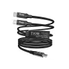 USB-C na 2x USB-C Y nabíjací kábel EQUIP 1,5 m PD 140 W, USB 2.0, čierny