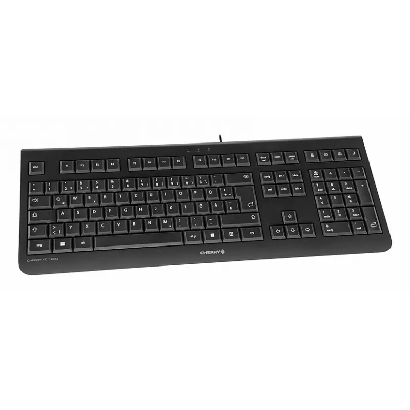 Káblová Full-Size USB klávesnica Cherry KC 1000 QWERTY portugalská čierna