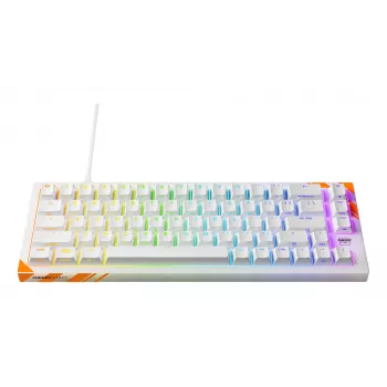 Mechanická herná klávesnica Cherry K5 Pro TMR Compact 65% QWERTY US, káblová USB, RGB, oranžová/biela