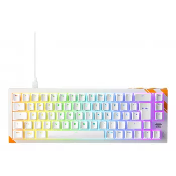Mechanická herná klávesnica Cherry K5 Pro TMR Compact – 65 % káblová USB, QWERTZ, RGB, oranžová/biela