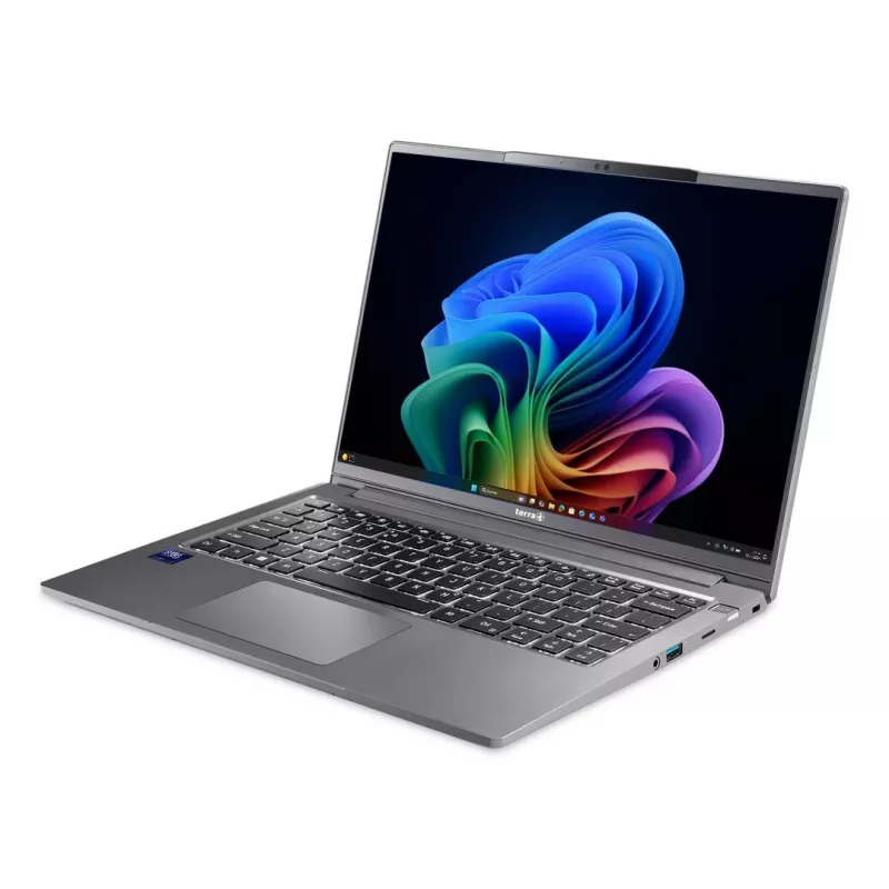 TERRA Mobile 1471L Copilot+ PC Intel Core Ultra 7 258V notebook 35,6 cm (14 palcov) WUXGA 32 GB DDR5-SDRAM 1 TB SSD Wi-Fi 7 (802.11be) Windows 11 Pro nemecká sivý