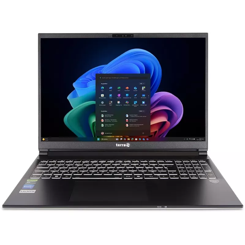 TERRA MOBILE GAMER ELITE 3A AMD Ryzen™ AI 7 350 notebook 40.6 cm (16 palcov) WQXGA 32 GB DDR5-SDRAM 1 TB SSD NVIDIA GeForce RTX 5060 Wi-Fi 6E (802.11ax) Windows 11 Pro nemecká strieborný