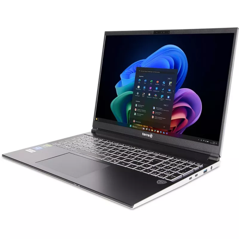 TERRA MOBILE GAMER ELITE 3A AMD Ryzen™ AI 7 350 notebook 40.6 cm (16 palcov) WQXGA 32 GB DDR5-SDRAM 1 TB SSD NVIDIA GeForce RTX 5060 Wi-Fi 6E (802.11ax) Windows 11 Pro nemecká strieborný