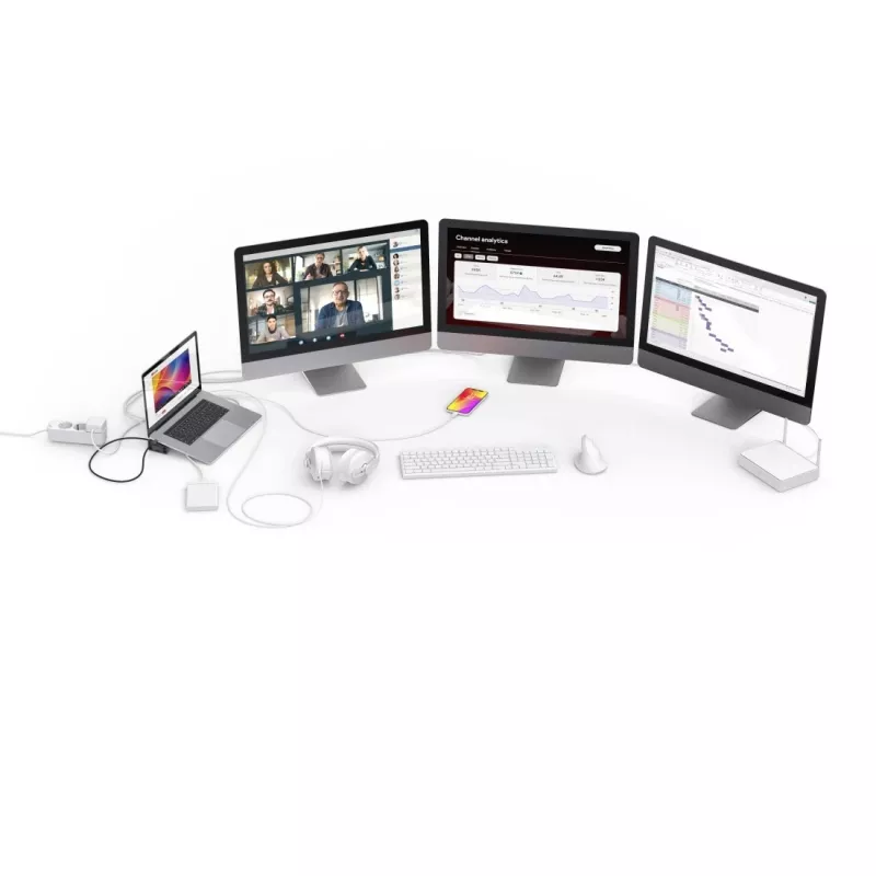 Hama 00200149 dokovacia stanica/replikátor portov pre notebook čierna, sivá