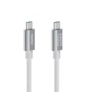 Hama Full-Featured USB kábel USB 3.2 Gen 2 (3.1 Gen 2) 1,5 m USB C biely