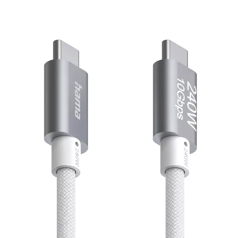 Hama Full-Featured USB kábel USB 3.2 Gen 2 (3.1 Gen 2) 1,5 m USB C biely