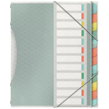 Esselte Colour'Breeze deliaca kniha s 12 tabmi, viacfarebná, polypropylén (PP), 266 mm, 20 mm, 370 g, 1 kus