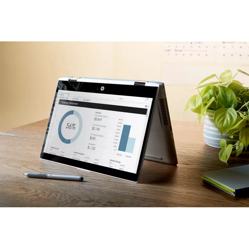 HP nabíjateľné aktívne pero G3 strieborné pre notebooky