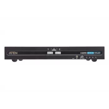 ATEN 2-portový USB HDMI Secure KVM prepínač s CAC, 4K UHD 3840x2160@60Hz, USB klávesnica/myš, kovové puzdro