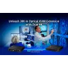KVM extender ATEN True 4K DP/HDMI optický KVM 300m – vysielač a prijímač, DisplayPort/HDMI, USB, 300 m