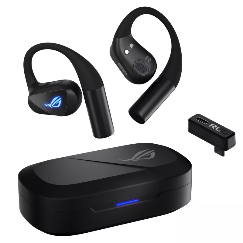 Headset ASUS ROG Cetra Open Wireless TWS Bluetooth ušný háčik čierny, 20–20000 Hz, 116 g