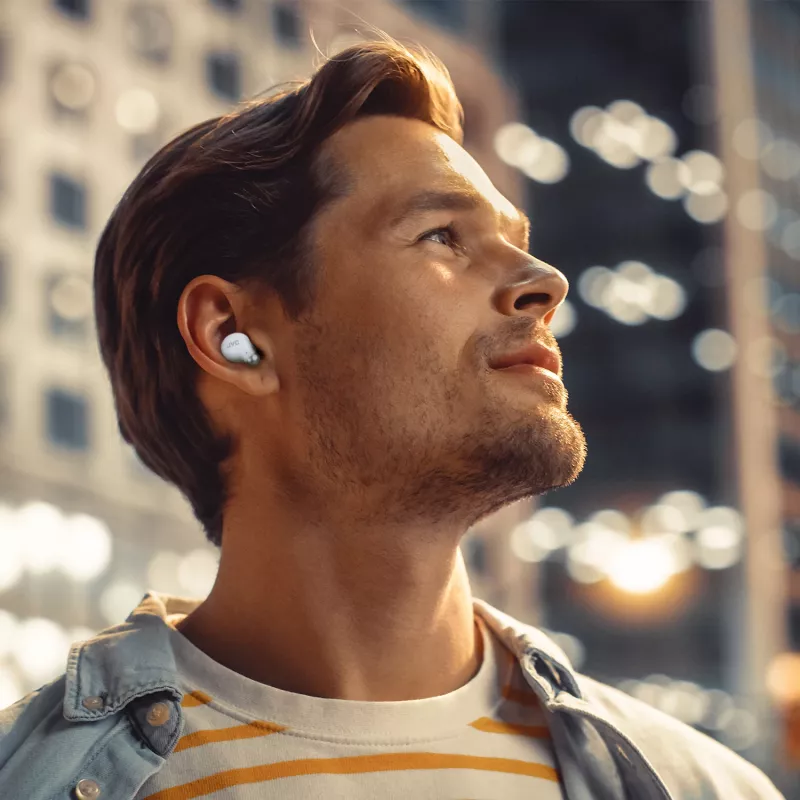 JVC Active Noise Cancelling TWS biela, True Wireless Stereo (TWS), 20 - 20000 Hz, hovory/hudba, 10,1 g, headset, biela