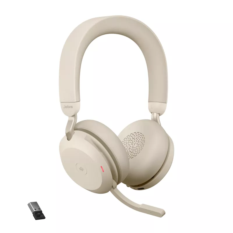 Jabra Evolve2 75 - USB-A MS Teams - béžová, Wireless, kancelária/call centrum, 20 - 20000 Hz, 197 g, headset, béžová