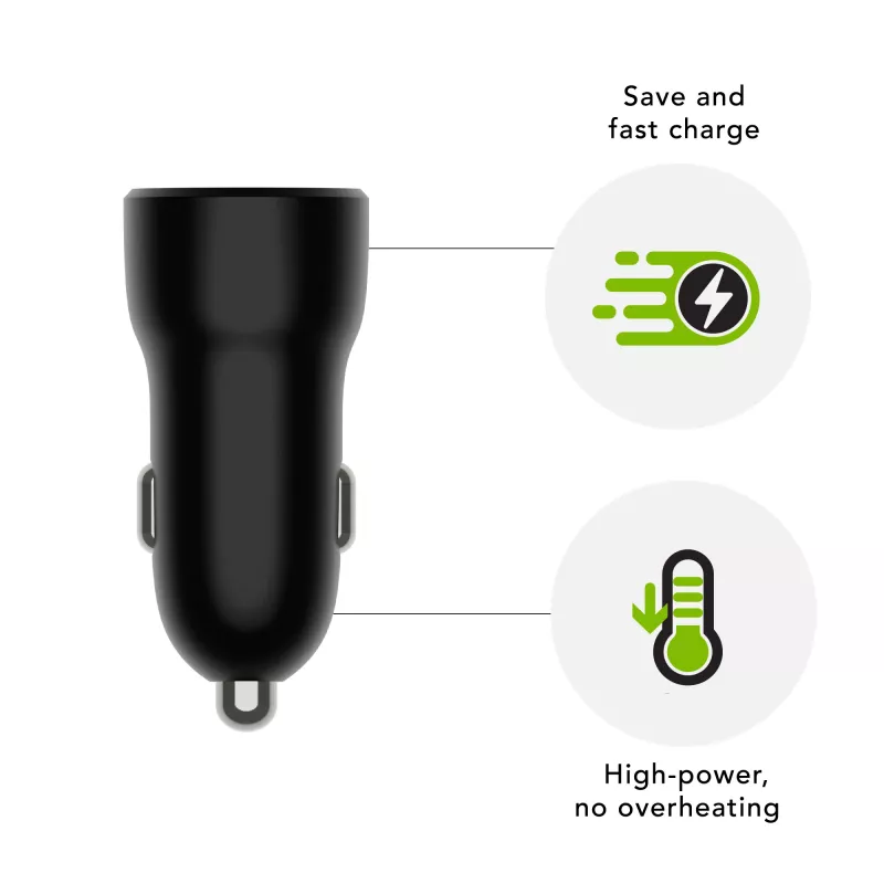 dbramante1928 re-charge - auto nabíjačka USB-C 30W - BLK, auto, zapaľovač, čierna