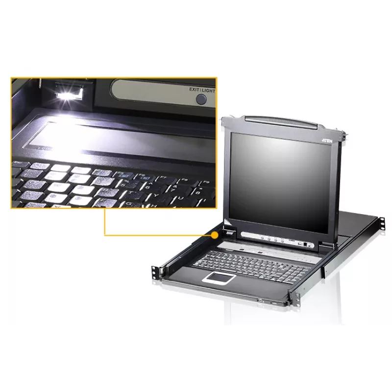 KVM prepínač ATEN CL5708N racková montáž čierny USB 1280x1024