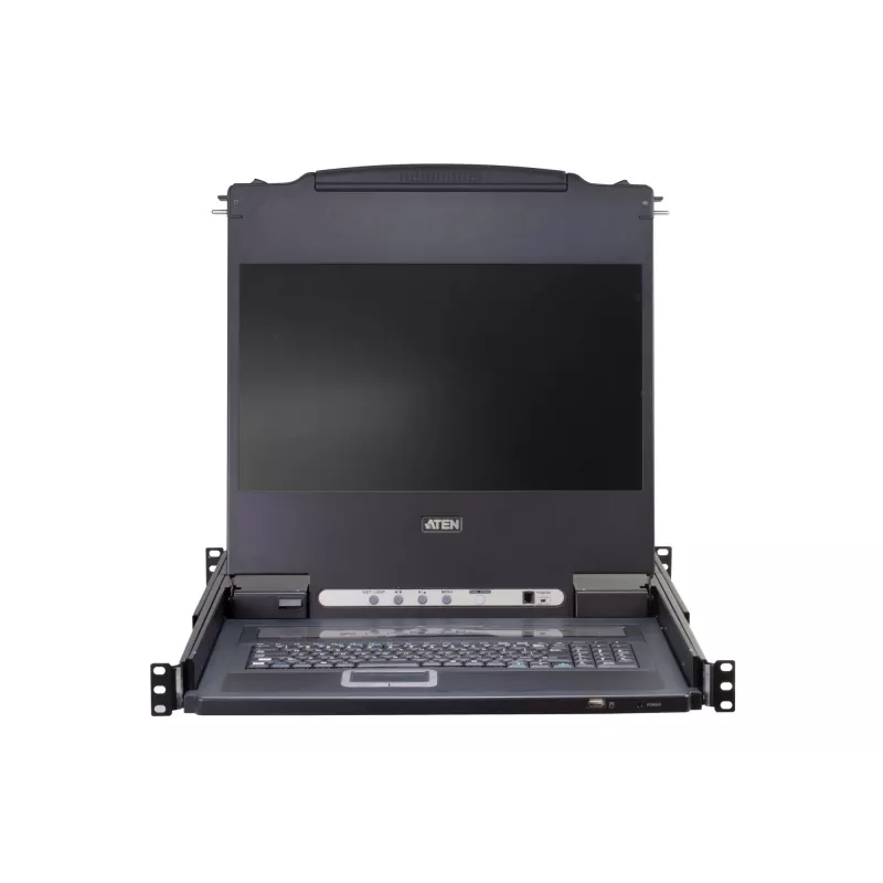 KVM prepínač ATEN CL5708M montáž do racku čierny 1HE 17 palcov LCD