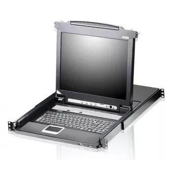 KVM prepínač ATEN CL5708M montáž do racku čierna 1U 17-palcový LCD CL5708M-CH