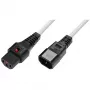 Power-Lock kábel MicroConnect MC-C13C14LOCK-2MW — IEC C13 na C14, 2 m, uzamykací konektor