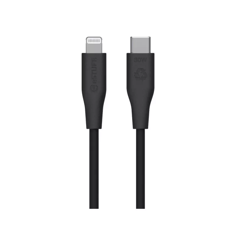 Kábel Lightning na USB-C eSTUFF ES602180 — 1 m, čierny, MFi certifikovaný, RoHS