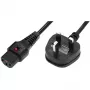 Napájací kábel MicroConnect UK Typ G na IEC C13 konektor samec – napájací kábel pre počítače a periférne zariadenia