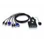 ATEN 2-portový USB VGA KVM prepínač, 2048 x 1536 pixelov, QXGA, 0,14 W, čierny
